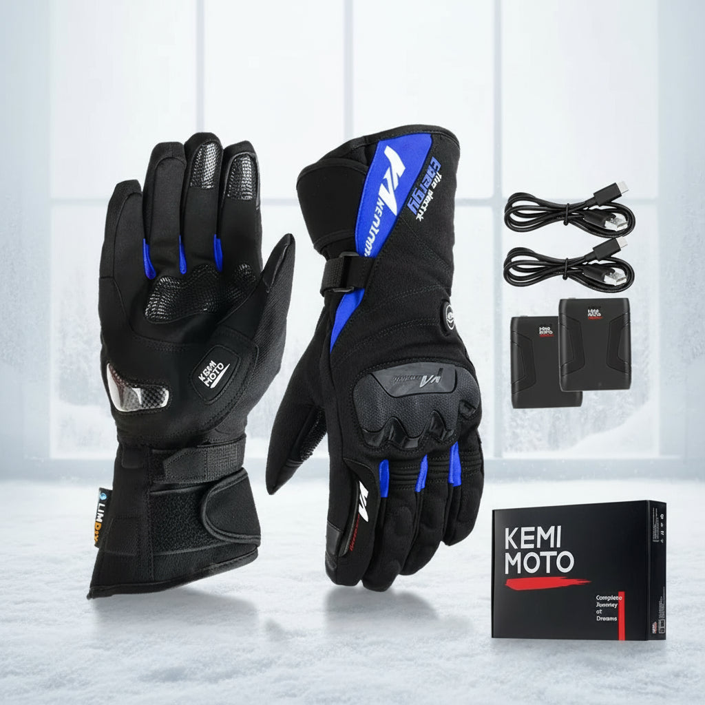 Gants Chauffants Moto 2 batteries